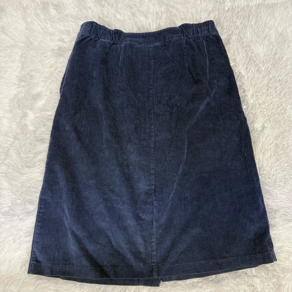 The Vermont Country Store Cotton Corduroy Skirt Womens L Button Front w Pockets - Picture 5 of 12
